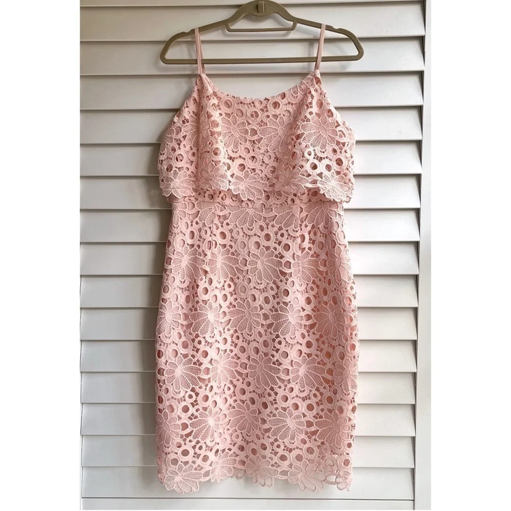 Nanette Lepore Floral Lace Sheath Dress - Picture 4 of 11